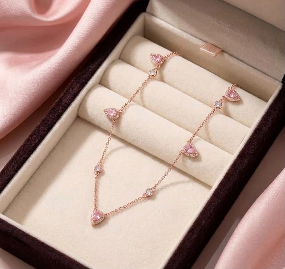 Rose Petal Charm Necklace