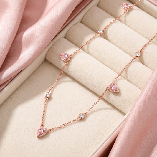 Rose Petal Charm Necklace