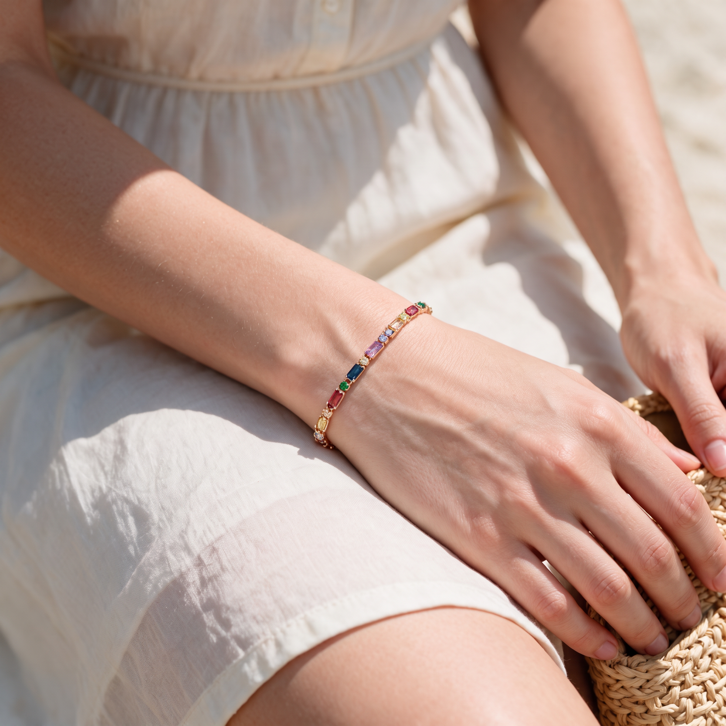 Celeste Rainbow Tennis Bracelet